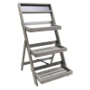 Decostar™ 3-Tier Wood Ladder Plant Stand With Blackboard 30½"