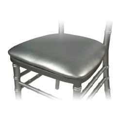 DecoStar™ Wood-Backed Vinyl Cushion for Chiavari EnvyChair™ - Silver