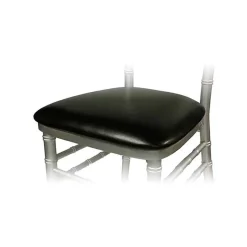 DecoStar™ Wood-Backed Vinyl Cushion for Chiavari EnvyChair™ - Black