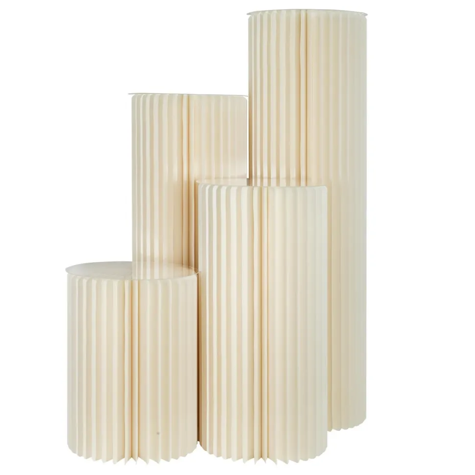 Decostar™ Accordion Cylinder Cardboard Display Stands 4pc/set
