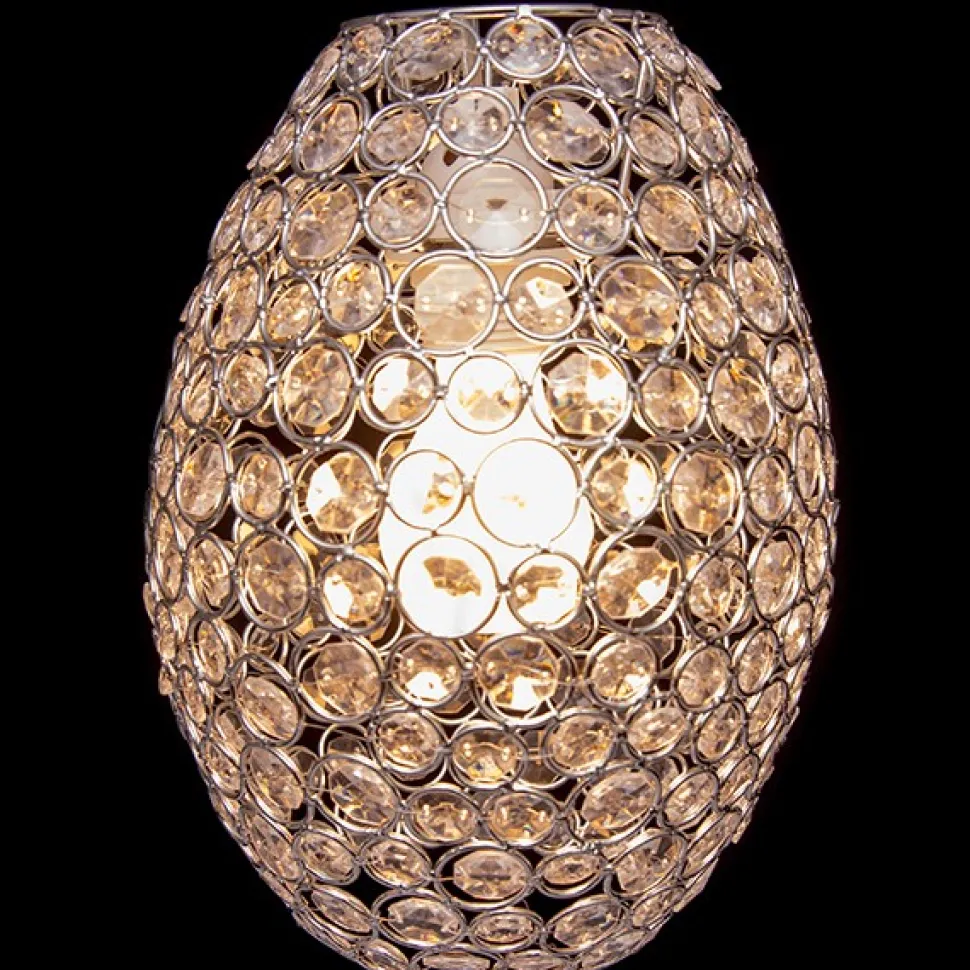 DecoStar™ Acrylic Crystal Hanging Oblong Light - 10" w/ Light kit