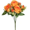 Decostar™ Artificial Deluxe Rose Bouquet - Orange
