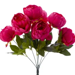 Decostar™ Artificial English Rose Bunch 18½" Fuschia