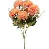 Decostar™ Artificial 6 Head Carnation Bush 12" - Blush