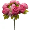 Decostar™ Artificial 13 Head Peony Bush 25" - Fuchsia