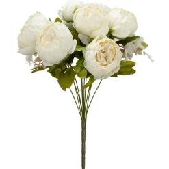 Decostar™ Artificial 13 Head Peony Bush 25" - White