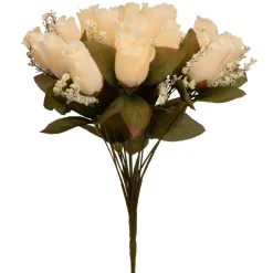 Decostar™ Artificial 18 Head Rose Bud Bush 15" - Blush