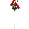 Decostar™ Artificial 7 Head Rose Branch 29" - Red