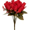 Decostar™ Artificial 18 Head Rose Bud Bush 15" - Red