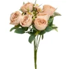 Decostar™ Artificial 6 Head Rose Bush 17" - White