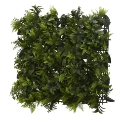 Decostar™ Artificial Mixed Greenery Mat 18" x 18" - Dark Green