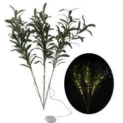 Decostar™ Artificial 3pc Olive Branch with LED lights
