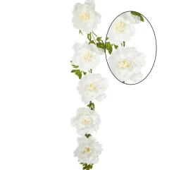 Decostar™ Artificial Peony Cane Garland 74" - White