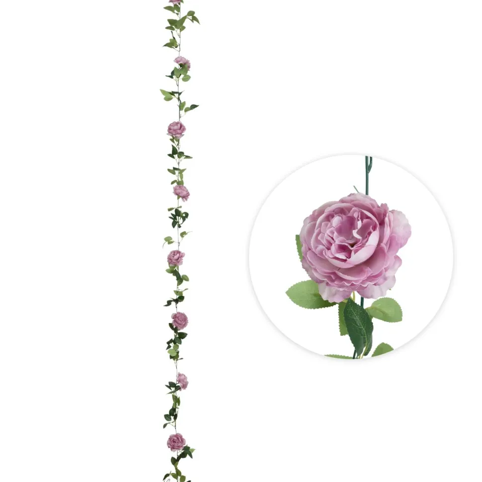 Decostar™ Artificial Peony Flower Garland - Lavender
