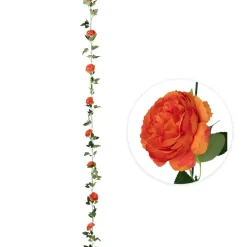 Decostar™ Artificial Peony Flower Garland - Orange