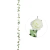 Decostar™ Artificial Peony Flower Garland - White