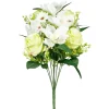 Decostar™ Artificial Rose And Orchid Bouquet - Apple Green