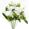 Decostar™ Artificial Rose and Lily Branch 10½ x 15" White