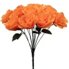 Decostar™ Artificial Rose Bouquet 12" - Orange