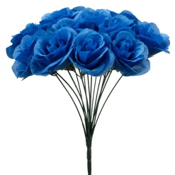 Decostar™ Artificial Rose Bouquet 12" - Royal Blue