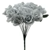 Decostar™ Artificial Rose Bouquet 12" - Silver