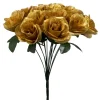 Decostar™ Artificial Rose Bouquet 12" - Gold