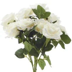 Decostar™ Artificial Rose Bouquet 17½" White