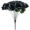 Decostar™ Artificial Rose Bouquet 12" - Black