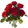 Decostar™ Artificial Rose Bouquet 17½" - 18 Pieces - Red