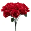 Decostar™ Artificial Rose Bouquet 12" - Burgundy