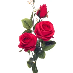 Decostar™ Artificial Rose Branch 31 x 7" Red