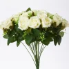 Decostar™ Artificial Rose Bud Bouquet 18" Ivory