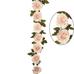 Decostar™ Artificial Rose Cane Garland 74" - Blush