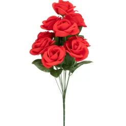 Decostar™ Artificial Rose Flower Bouquet 20" - Red