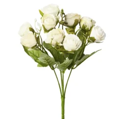 Decostar™ Artificial Rose Flower Bunch White