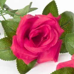 Decostar™ Artificial Rose Garland 78" Fuchsia