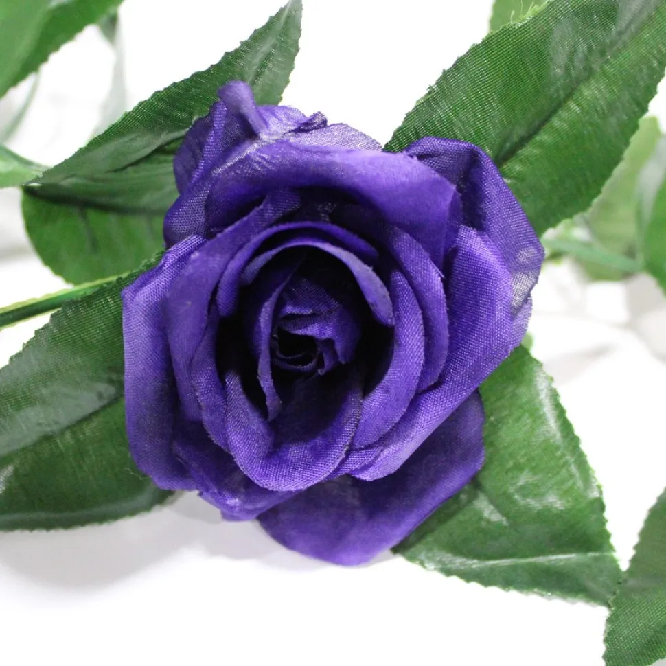 Decostar™ Artificial Rose Garland 78" Purple