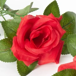 Decostar™ Artificial Rose Garland 78" Red
