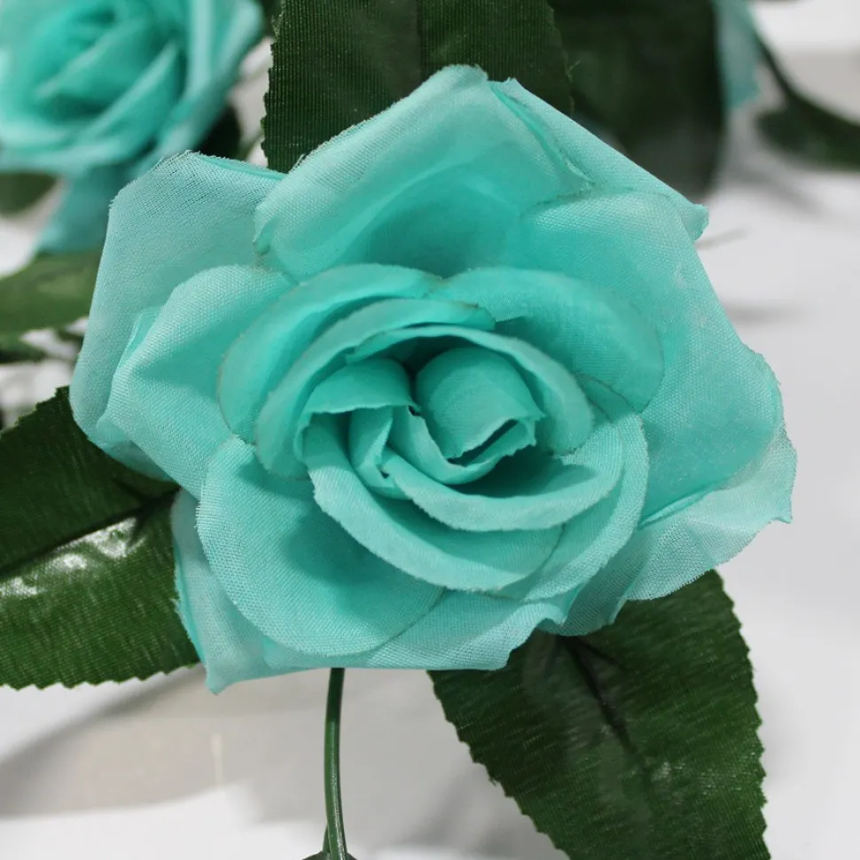 Decostar™ Artificial Rose Garland 78" Aqua