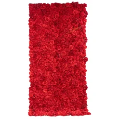 Decostar™ Artificial Rose & Hydrangea Flower Wall - Red
