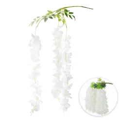 Decostar™ Artificial Wisteria Branch 43½" - White
