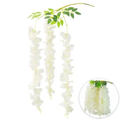 Decostar™ Artificial Wisteria Branch 43½" - Ivory
