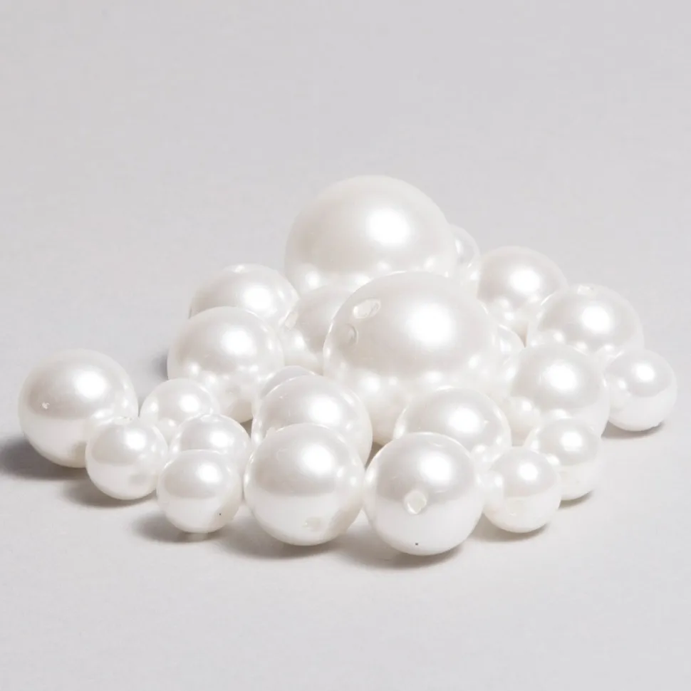 Decostar™ Assorted Sizes Pearls - White