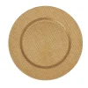 Decostar™ Beaded Plastic Charger Plate 13" - Gold- 24 Pieces