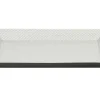 Decostar™ Beaded Rectangle Plastic Plate 13" - Silver - 12 Pieces