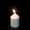 Decostar™ Brite Wick Dome Top Press Unscented Slim Pillar Candle 3" - White