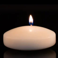 Decostar™ Brite Wick Unscented Floating Candles 3" - Box of 72 - Ivory
