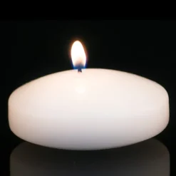 Decostar™ Brite Wick Unscented Floating Candles 3" - box of 72 - White