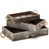 Decostar™ Brown Wooden Trays 3pc Set