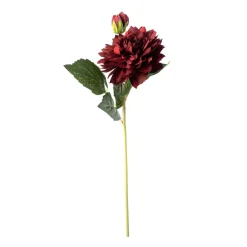Decostar™ Burgundy Faux Dahlia Stem 23"